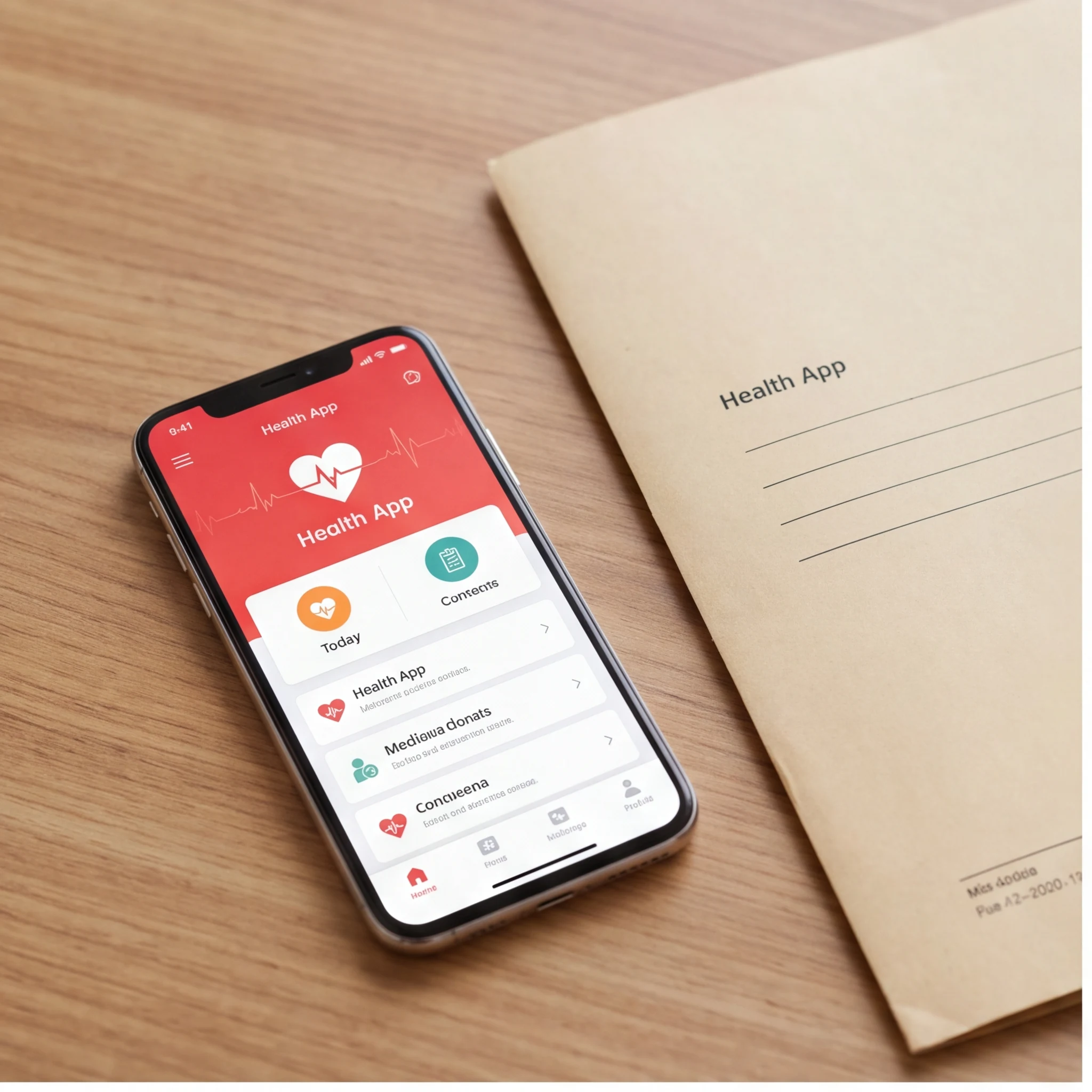 Health records on a phone